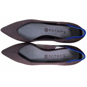 Rothy's Point Flats size 12 Truffle Python